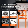 thumbnail image 2 of KFFKFF Presse Hydraulique d'Atelier, Capacité de 12 Tonnes, Design en H, Modèle de Sol avec Plaques Réglables, Durable pour Garage et Atelier, 2 of 9