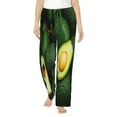 thumbnail image 2 of Lsque Fresh Avocados Print Women's Pajama Pants, Lounge Pant - Comfortable Home Wear,Elastic Waistband, Stylish Design-X-Large, 2 of 9