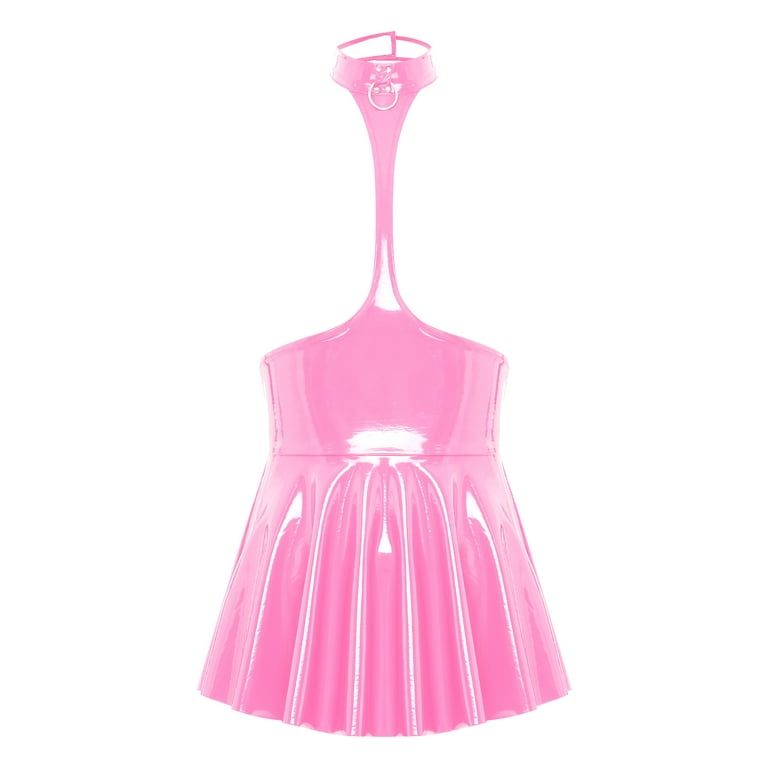 Pvc halter dress hot sale