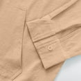 thumbnail image 5 of RYDCOT Men’s Linen Loose and Simple Set 2 Pieces Long Sleeve Hooded Top Casual Drawstring Pants Summer Beach Outfits with Pocket Khaki, 5 of 9