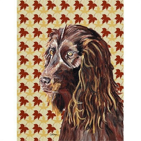 Boykin Spaniel Fall Leaves Flag Garden Size