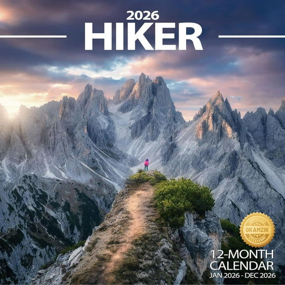 Wall Calendar 2026 Planner Calendar - Hiker Hangable Monthly Wall Calendar with Large Blocks for Organizing & Planning, Academic Schedule, Home, Office & family