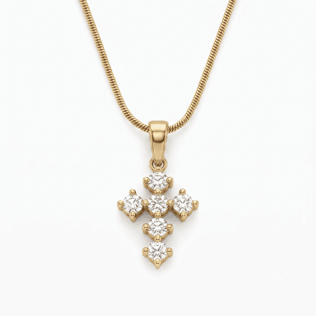 Kerinzo - Crystal Cross Pendant Necklace for Women | Elegant Adjustable Chain Fashion Jewelry