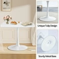 thumbnail image 4 of Triple Tree 42.12" Square Pedestal Dining Table, Matte White, 4 of 7