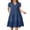 Blue, variant on ANRABESS Women's Summer Casual Midi Dresses Short Sleeve V Neck Flowy Tiered 2026 Spring A-Line T Shirts Boho Beach Dress Peach Small
