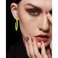 thumbnail image 5 of 4 Pares de Aretes Redondos de Neón de Acrílico Color Caramelo de los 80s para Mujer Aretes de Aro y Botón Retro Coloridos Colgantes para Accesorio de Fiesta de Baile Disfraz de los 80s, 5 of 5