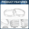 thumbnail image 5 of Unique Bargains Car Wheel Hub Centric Rings Wheels Center Shaft Shock Absorbing Hubrings Aluminum Alloy Silver Tone Durable OD 64.1mm to ID 59.1mm, 5 of 7