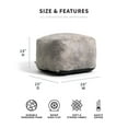 thumbnail image 4 of Big Joe Nestle Bean Bag Chair Ottoman, Cement Blazer, Vegan Leather, 4 of 8