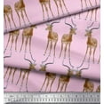 thumbnail image 3 of Soimoi Viscose Chiffon Fabric Deer Animal Print Fabric by The Yard 42 Inch Wide, 3 of 3