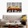 thumbnail image 4 of Kitchen Canvas Wall Art Orange Fruit Food Picture Dining Room Canvas Painting for Home Wall Decor, Tangerine Fruit Framed Artwork for Kitchen Restaurant Decoration Ready to Hang (12" Hx18 W), 4 of 6