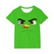 thumbnail image 1 of Tops de Manga Corta Linda con Impresión de Expresión Linda de Color Sólido para Niños Niños Niñas, Camiseta Cómoda Suelta para la Temporada Escolar, 1 of 6