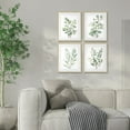 thumbnail image 3 of Botanical Wall Art Set of 4 Leaves Plants Framed Wall Decor 8x10 Sage Green Wall Art with Watercolor Pictures Minimalist for Bathroom Office, 3 of 6