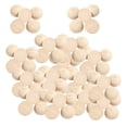 thumbnail image 4 of Abbraccia 100 Pieces Unfinished Half Wood Beads Wood Half Beads Unpainted Wooden Split Balls for Home Decor Kids Arts Crafting Painting 2cmx1cm, 4 of 10