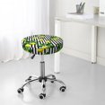 thumbnail image 5 of Lemons on Striped Round Bar Stool Seat Covers, Elastic Round Chair Cover Stool Seat Slipcover Bar Stool Cushions Round Pad for 12-14 inch, 5 of 5
