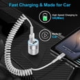 thumbnail image 2 of Charger Block, Wall Charger Adapter with Coild USB A to Type C Cable 6FT, Power Delivery Fast Charging Cord USB Charger Brick Cube Charger Station Compatible for iPhone Samsung Android, White, 2 of 7