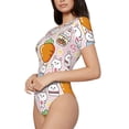 thumbnail image 3 of Picia Cartoon Cute Rabbit Womens One Piece Swimsuits Modest Tummy Control Bathing Suits Lace Up Slimming Swim Suit-Large, 3 of 9