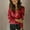Wine, variant on Ichuanyi Womens Shirts , Large Size Women Lace Solid Splicing Long Sleeve Slim Blouse V-Neck Tops Shirt