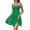 Green, variant on Spaghetti Strap Summer Dress, Smocked Bodice Tiered Ruffle Mini Sun Dress, Casual Sleeveless Beach Party Dress, Solid Color Flowy Short Dress