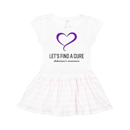 

Inktastic Let s Find a Cure- Alzheimer s Awareness Gift Toddler Girl Dress