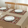 thumbnail image 3 of Brown Christmas Dessert Pattern Summer Placemats Table Placemats Set Of 4-Linen Kitchen Washable Placemats Table Mats 11.8"x17.7" Non-Slip Heat Resistant, 3 of 6