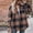 Kaki, variante sur PEZHADA Chemise-Veste Décontractée à Carreaux pour Femme, Veste Chemise à Boutons à Manches Longues, Cardigan, Manteau avec Poche, Vert