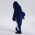 thumbnail image 6 of larppty Shark Blanket Hoodie Onesie for Adult & Kid, Wearable Shark Sleeping Bag, Soft Cozy Onesie Costume, 6 of 7