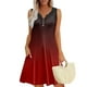 thumbnail image 1 of Vestido Corto para las Mujeres de Verano, la Impresión de la Moda de Bolsillo Botón sin Mangas Cuello en V para Casual Y Diario, 1 of 7