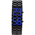 thumbnail image 1 of Reloj deportivo juvenil simple a la moda digital binario electrónico LED rectangular negro azul reloj de cadena de aleación de lava TUNC Sencillez, 1 of 5