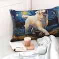 thumbnail image 4 of KLL Vintage Starry Sky Labrador Pillow Covers Envelope Closure,Super Soft and Cozy Fuzzy Fleece Pillow Case Cover (No pillow core） 16"x24", 4 of 5