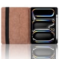 thumbnail image 2 of Case for iPad Air 13 inch M4/M3/M2(2026/2025/2024), Brown Leather Folio Stand with Pencil Holder & Card Slot, Auto Wake/Sleep, 2 of 7