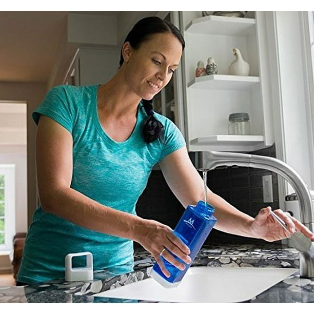 Mission Fuel Cool Set of 2 Water Bottles Cooling Towels Lip Balms Blue