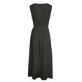 thumbnail image 4 of Women's Summer Tank Midi Dress With Pockets Sleeveless A Line Dress Casual Floral T Shirt Dress Flowy Beach Swing Dress for Women Turtleneck Dress Womens Casual Long Dresses All Summer Dresses Casual, 4 of 4