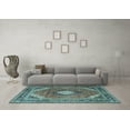 thumbnail image 3 of Ahgly Company Indoor Rectangle Persian Light Blue Traditional Area Rugs, 5' x 7', 3 of 4