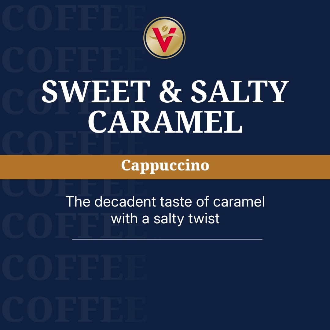 Victor Allen's Coffee Sweet & Salty Caramel Cappuccino, 42 Count, Single Serve K-Cup Pods for Keurig K-Cup Brewers