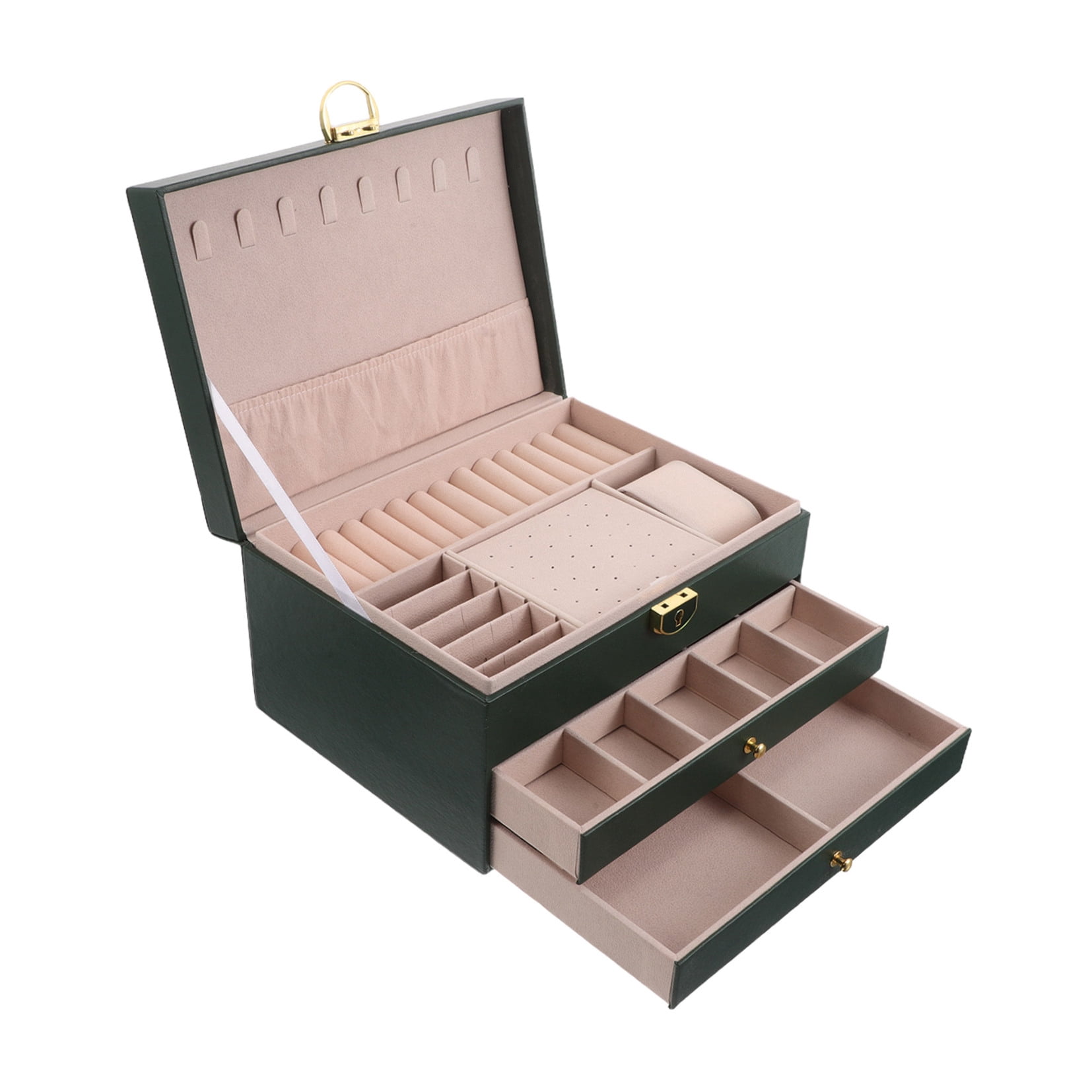 UPOUART Jewelry Box with Multiple Storage Compartments, Stylish Design for Travel and Home Use, 1 Piece Drawer Organizer
