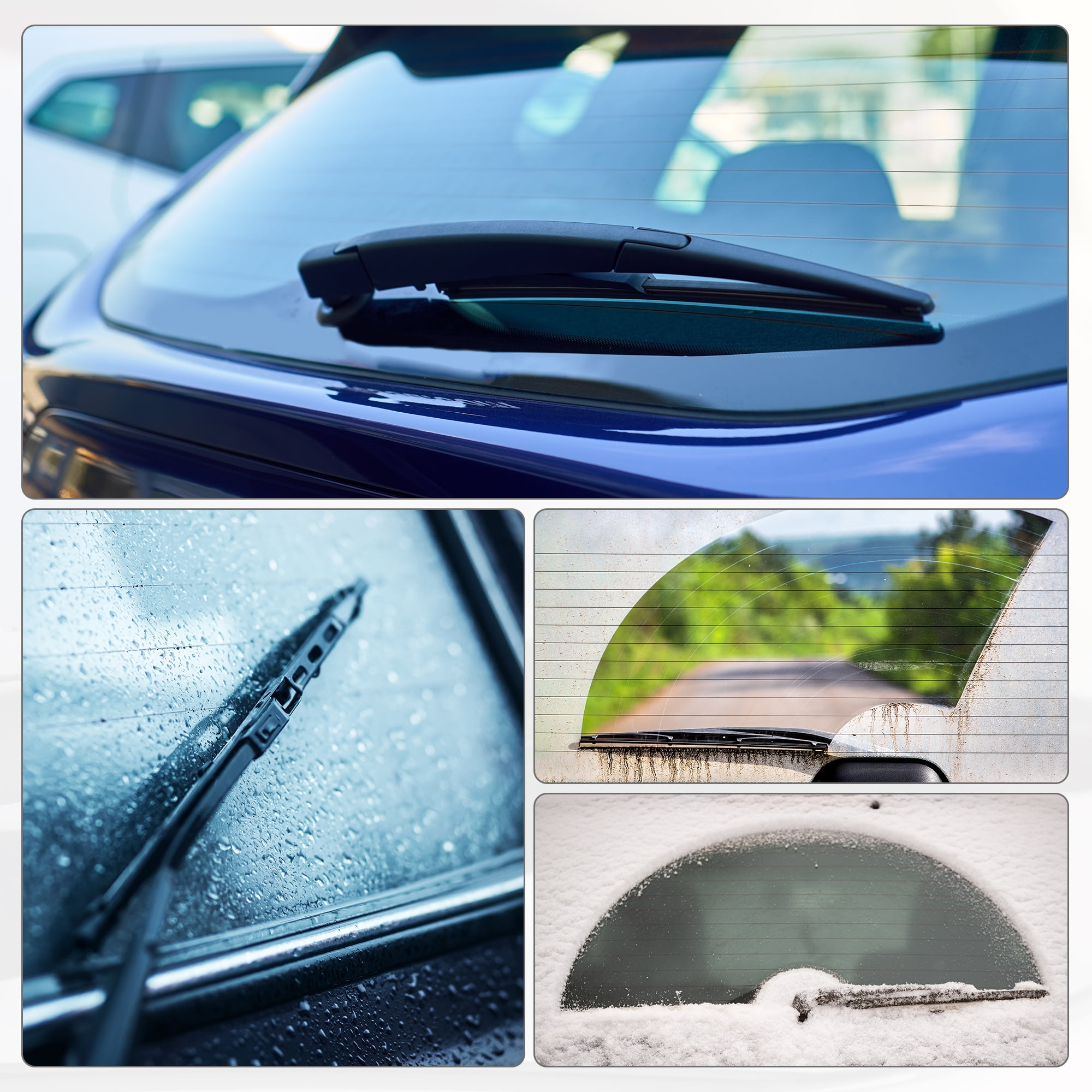 Unique Bargains 11" Car Rear Wiper Blade for Hyundai Solaris Pack of 2 Black