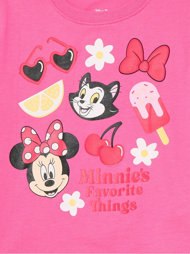 Minnie Mouse Toddler Girls Graphic Tee and Bike Shorts Set, 2