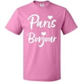 thumbnail image 3 of Inktastic Paris Bonjour with Hearts in White Text T-Shirt, 3 of 5