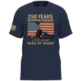 thumbnail image 3 of Rags of Honor 250 Years, Defending Freedom, Iwo Jima Flag Graphic Tee Shirt, Men's Sizes S-2XL, 3 of 4