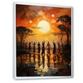 thumbnail image 2 of Designart "Melody Savannah African Wall art II" African Floater Framed Wall Art Living Room, 2 of 7