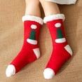thumbnail image 3 of EnJoCho Clearance Womens Fuzzy Slipper Socks Winter Thermal Snowflake Christmas Stockings Fluffy Warm Indoor Home Socks Adult Xmas Themed Charming Socks Heated Socks, 3 of 4