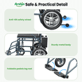 thumbnail image 4 of Foldable Electric Wheelchair,20+ Miles Long-Range(286LBS)Lightweight Portable Electric Wheelchair for Adults,Smart Motorized Mobility Scooter with 360°Joystick,Warranty,Blue, 4 of 10