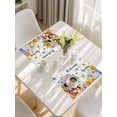 thumbnail image 5 of Spring Dog Placemats Set of 4, Vintage Watercolor Botanical Floral Sunflower Placemats for Dining Table, Place Mats for Kitchen Tabletop, Waterproof Wipeable Dining Table Mats Set, 5 of 9
