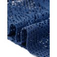 thumbnail image 4 of Agnes Orinda Women's Plus Size Cardigan Crochet Hollow Out Button Front V Neck 3/4 Sleeve Cover Up Casual Knit Cardigans 3X Blue, 4 of 5