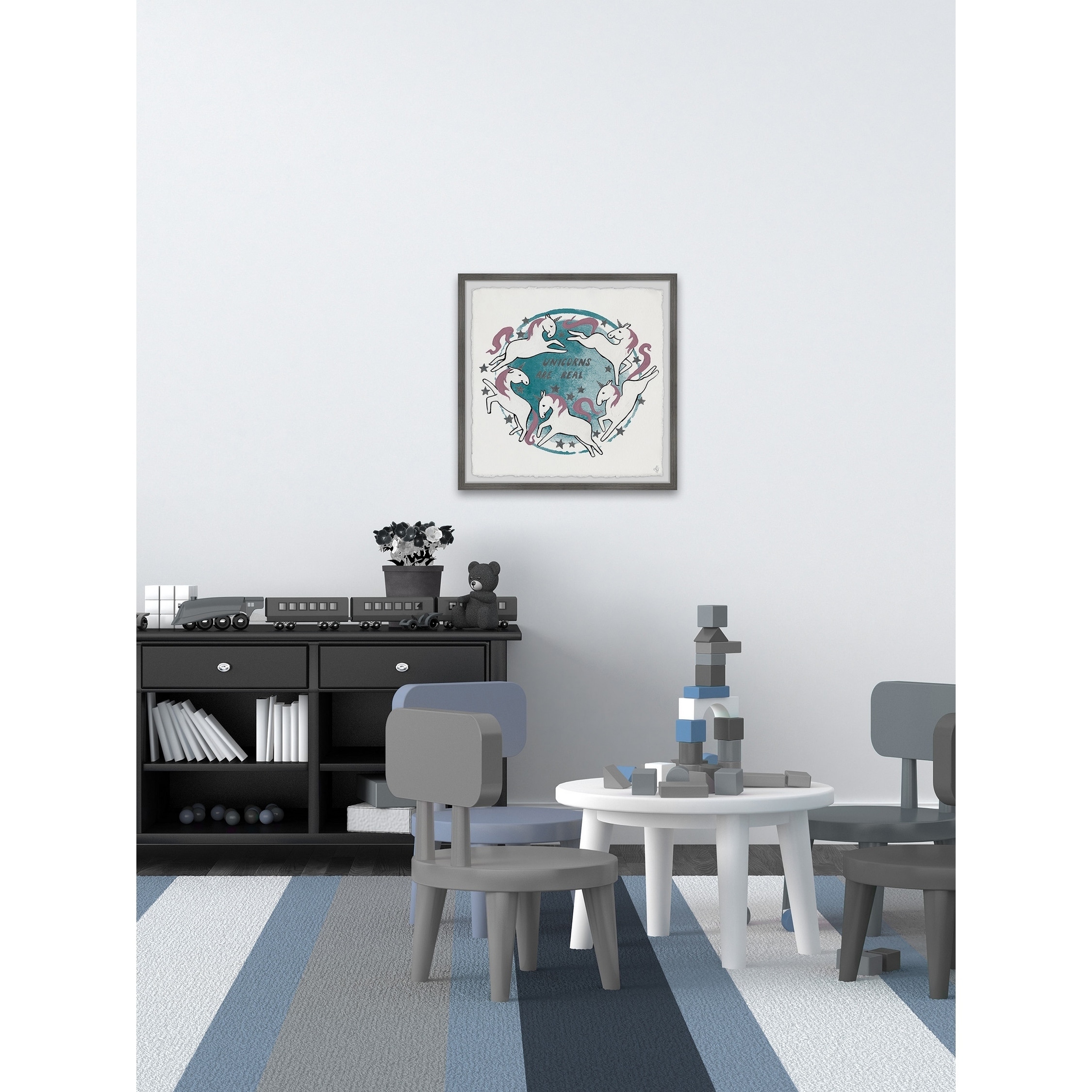 Marmont Hill Dreaming Big Unicorn Framed Wall Art