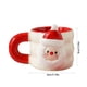 thumbnail image 3 of Tazas navideñas | Taza de café de cerámica de gran capacidad de 340 ml con diseño de Papá Noel y árbol de Navidad | Taza navideña blanca o verde para chocolate caliente y café | Regalo festivo para, 3 of 6