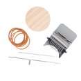 thumbnail image 1 of Small Weaving Loom, Stainless Steel, Solid Wood, Efficient Portable Manual Darning Loom for Mending Clothes, 1 of 7