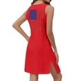 thumbnail image 4 of 4th of July Dress for Women: American Flag Tank Dresses Star Striped Splicing Loose V Neck Sundresses Hot Pink L, 4 of 8