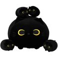 thumbnail image 1 of Peluche SQEQE con forma de gato negro con 4 lindos cojines para bebés, regalo para niños, 1 of 9