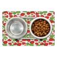 thumbnail image 1 of Spring Pet Mat for Food and Water, Floral Pattern with Strawberries Flowers and Leaf Season Inspirational Design, Non-Slip Rubber Mat for Dogs and Cats, 18" X 12", by Ambesonne, 1 of 2